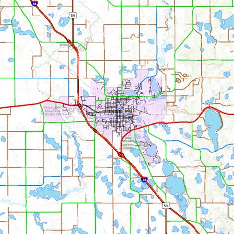 Fergus Falls City Hall Map .